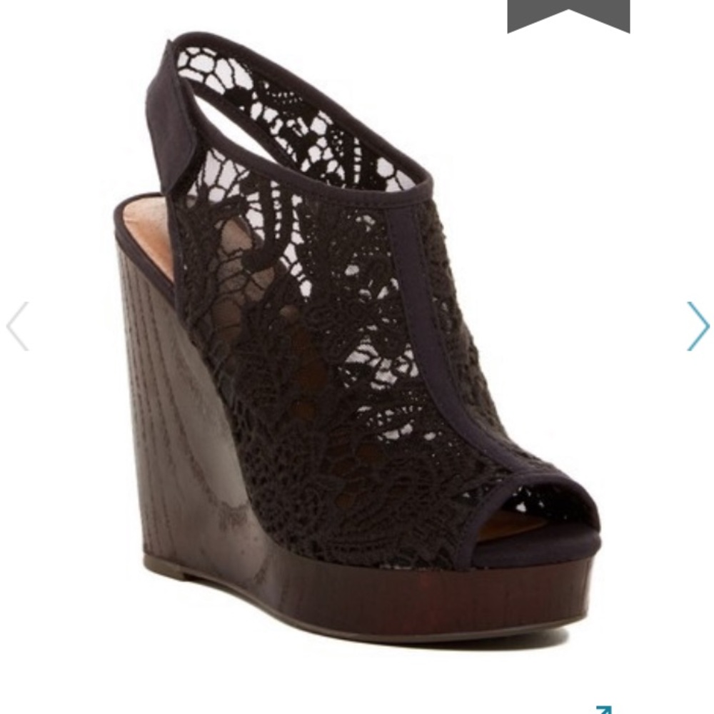 Lucky Brand Rezdah 2 Lace Platform Wedge Sandal 🌿